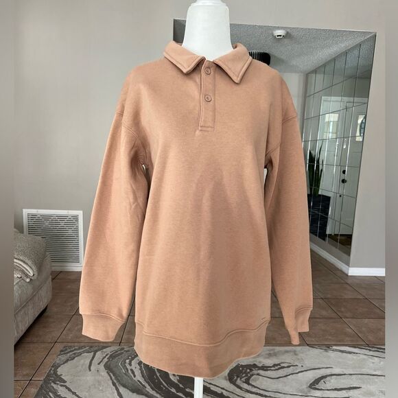 Mondetta Ladies' Collared Fleece Pullover Top - Picture 5 of 12